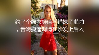 约了个绿衣颜值不错妹子啪啪，舌吻摸逼调情在沙发上后入