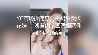 YC商场抄底穿公主裙甜美校花妹❤️浅蓝内前面透视两侧漏毛有湿痕