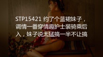 STP15421 约了个蓝裙妹子，调情一番穿情趣护士装骑乘后入，妹子说太猛搞一半不让搞